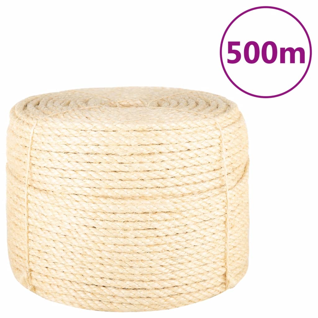 vidaXL Frânghie, 500 m, sisal 100%, 10 mm vidaXL Frânghie, 500 m, sisal 100%, 10 mm
