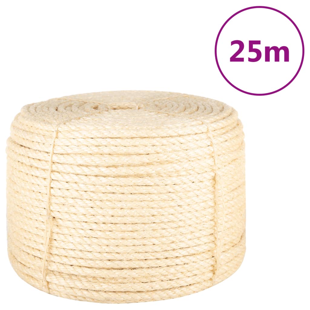 vidaXL Frânghie, 25 m, sisal 100%, 12 mm vidaXL Frânghie, 25 m, sisal 100%, 12 mm