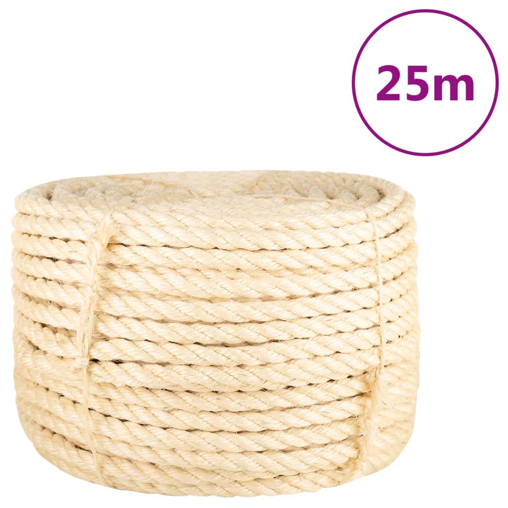 vidaXL Frânghie, 25 m, sisal 100%, 16 mm vidaXL Frânghie, 25 m, sisal 100%, 16 mm