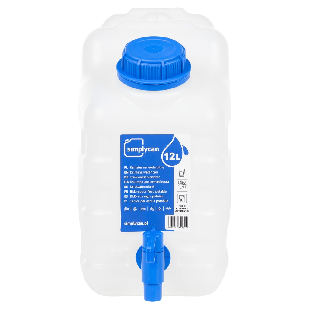 vidaXL Recipient de apă cu robinet, transparent, 10 L, plastic vidaXL Recipient de apă cu robinet, transparent, 10 L, plastic