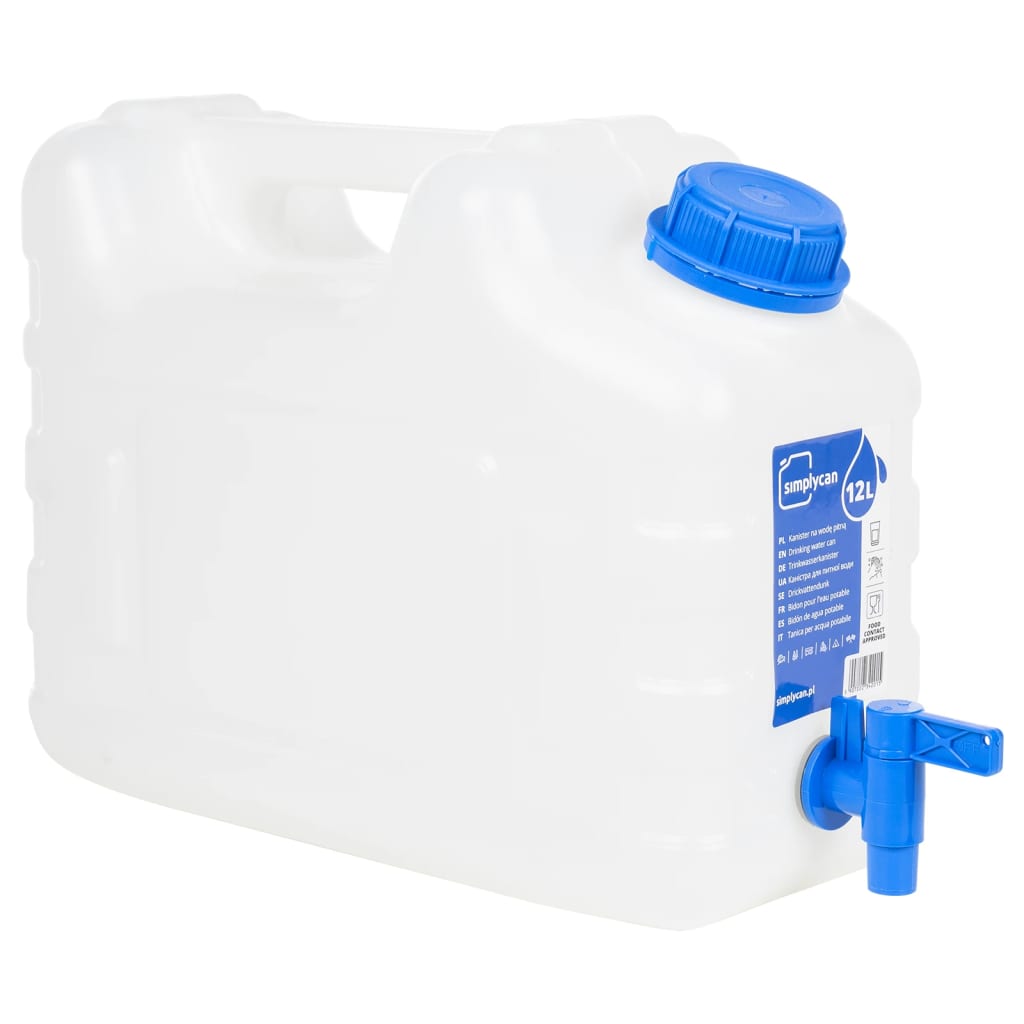 vidaXL Recipient de apă cu robinet, transparent, 10 L, plastic vidaXL Recipient de apă cu robinet, transparent, 10 L, plastic