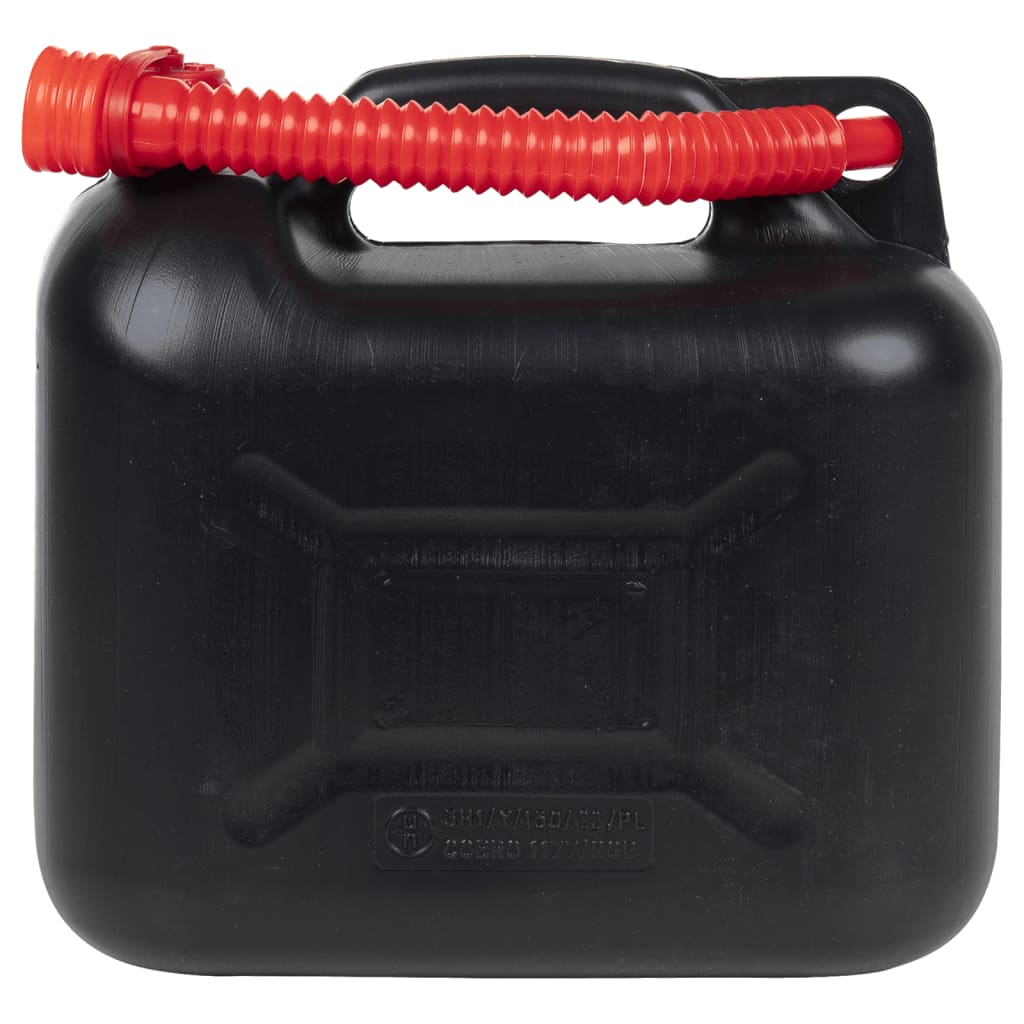 vidaXL Bidon de combustibil, pipă flexibilă, 3 buc. negru 10 L plastic vidaXL Bidon de combustibil, pipă flexibilă, 3 buc. negru 10 L plastic