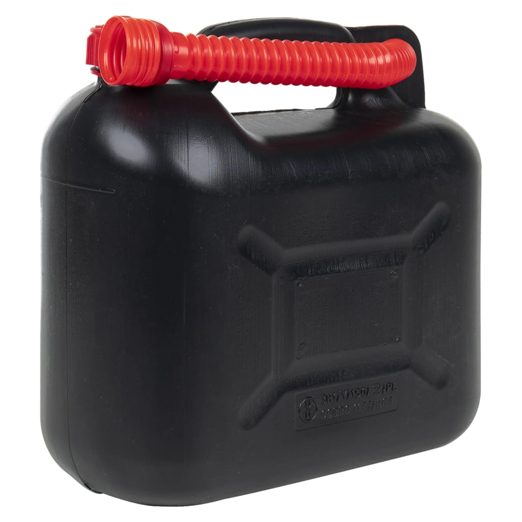 vidaXL Bidon de combustibil, pipă flexibilă, 3 buc. negru 10 L plastic vidaXL Bidon de combustibil, pipă flexibilă, 3 buc. negru 10 L plastic