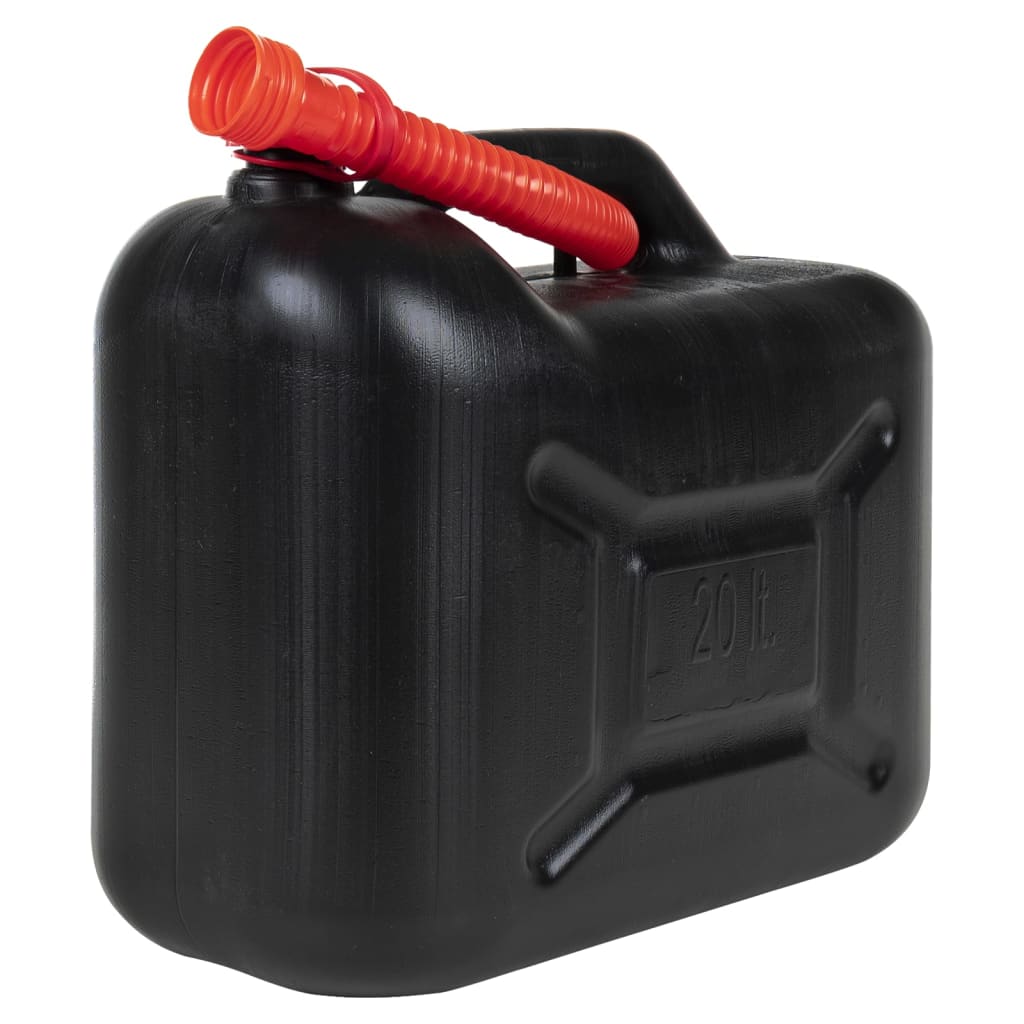 vidaXL Bidon de combustibil, pipă flexibilă, 3 buc. negru 20 L plastic vidaXL Bidon de combustibil, pipă flexibilă, 3 buc. negru 20 L plastic