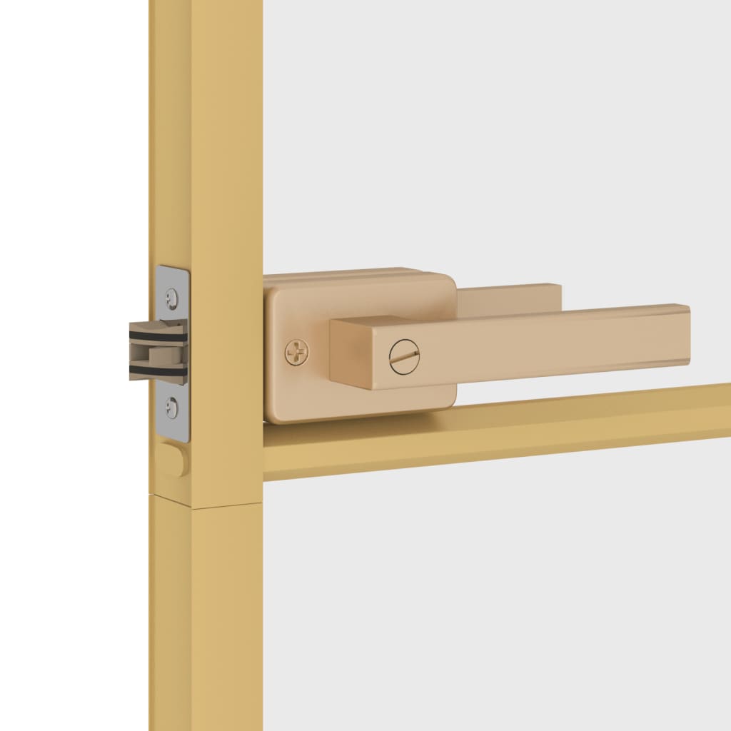 vidaXL Ușă interioară Slim auriu 93x201,5cm sticlă securizată/aluminiu