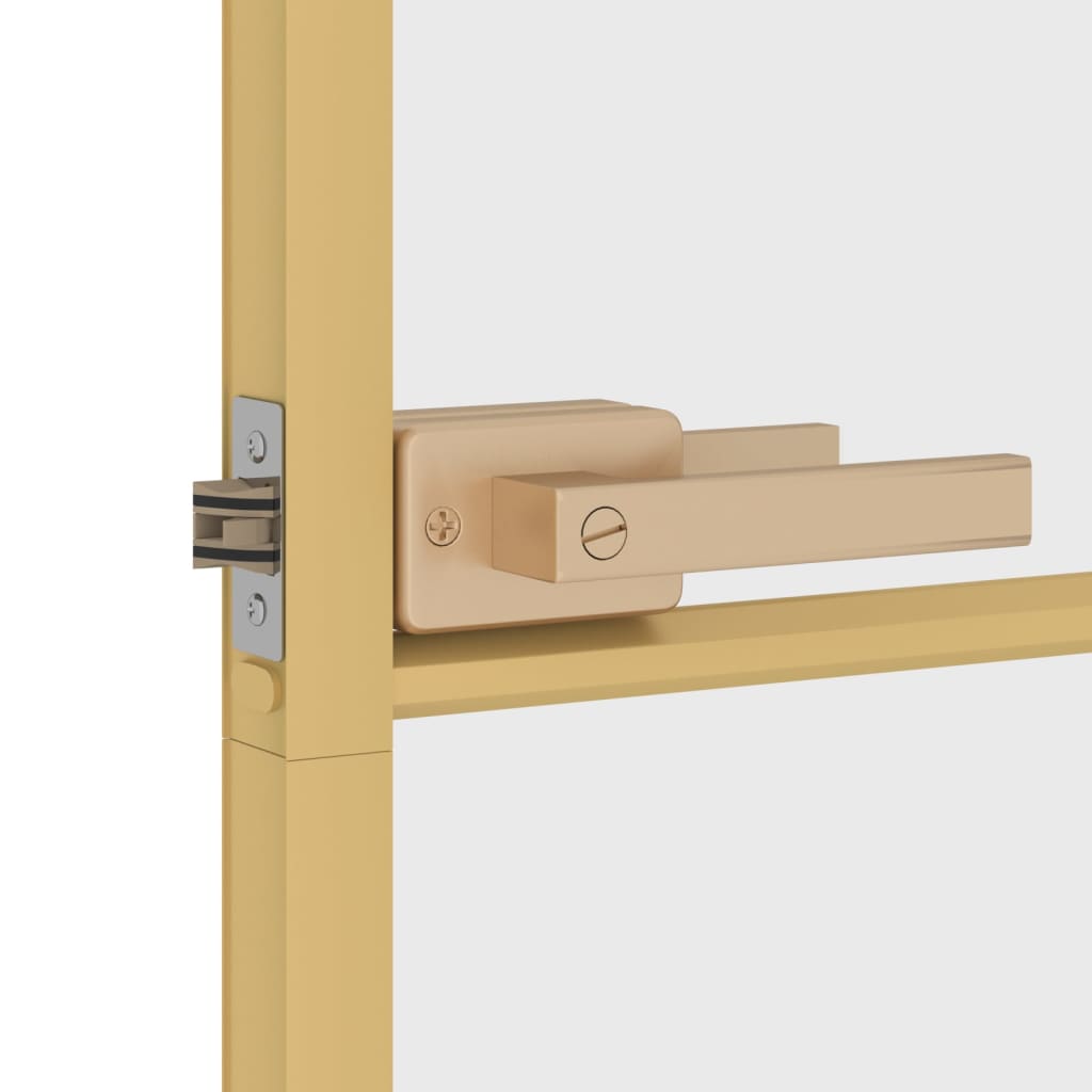 vidaXL Ușă interior Slim auriu 102,5x201,5cm sticlă temperată/aluminiu vidaXL Ușă interior Slim auriu 102,5x201,5cm sticlă temperată/aluminiu