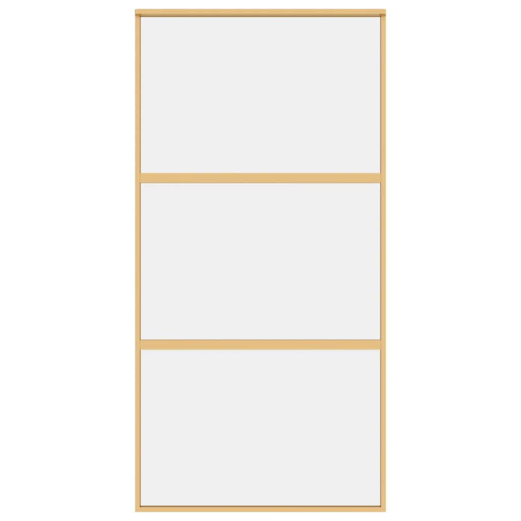 vidaXL Ușă glisantă, auriu, 102,5x205 cm, sticlă ESG mată și aluminiu