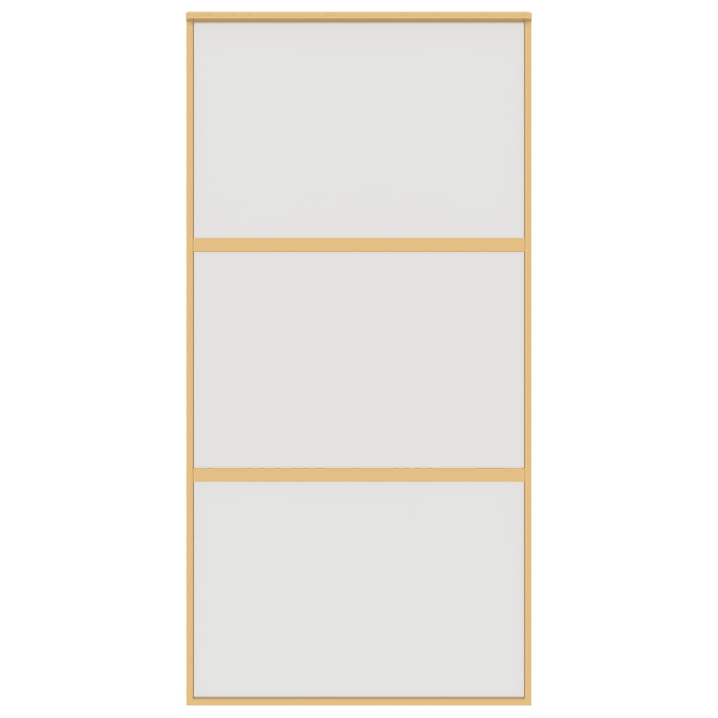 vidaXL Ușă glisantă, auriu, 102,5x205 cm, sticlă ESG mată și aluminiu
