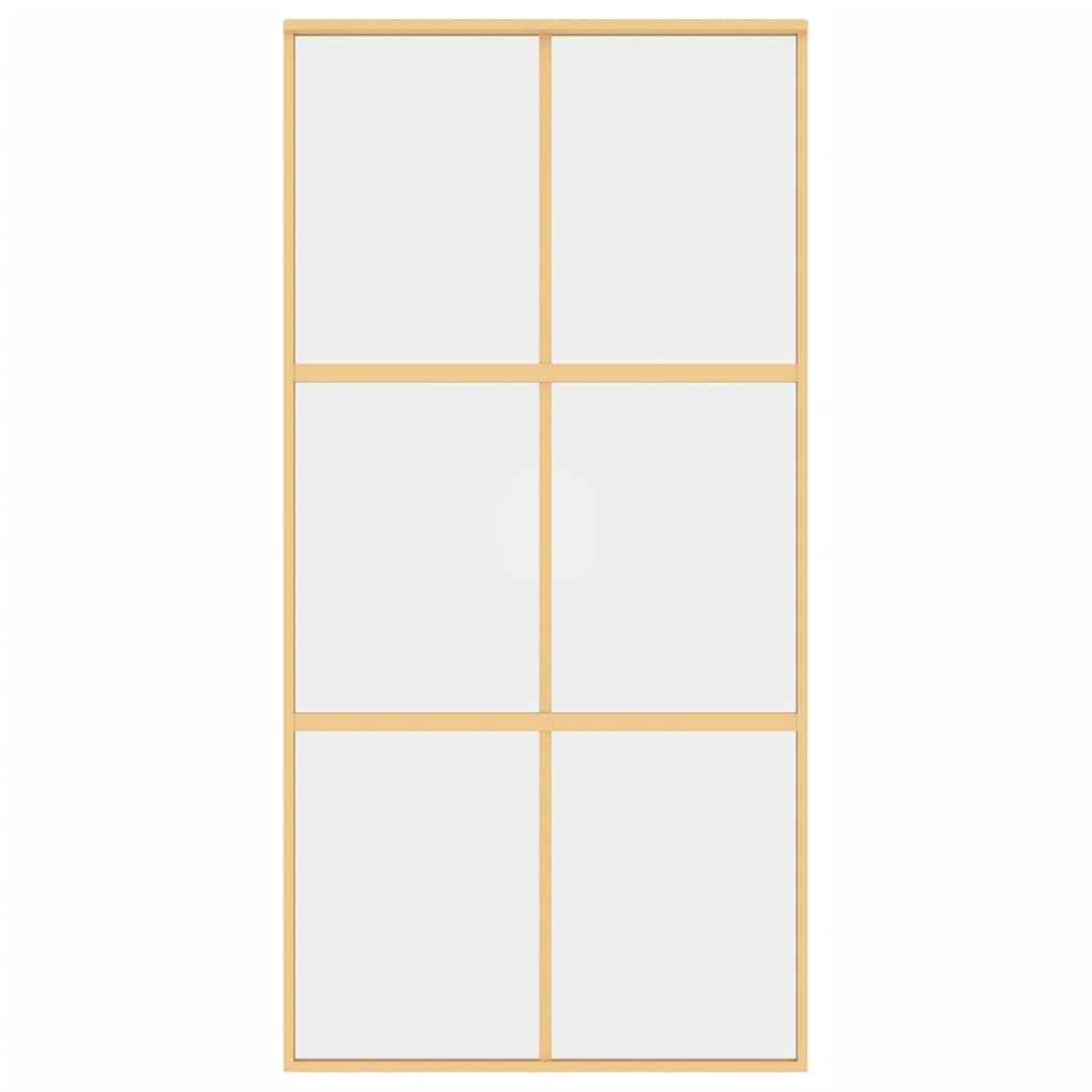 vidaXL Ușă glisantă, auriu, 102,5x205 cm, sticlă ESG mată și aluminiu