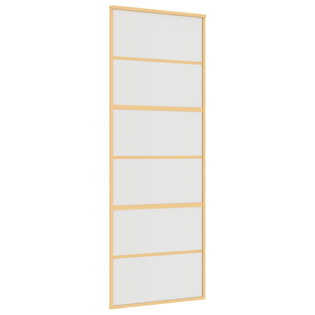 vidaXL Ușă glisantă, auriu, 76x205 cm, sticlă ESG mată și aluminiu