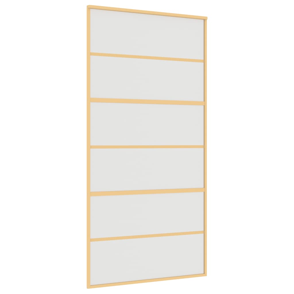 vidaXL Ușă glisantă, auriu, 102,5x205 cm, sticlă ESG mată și aluminiu