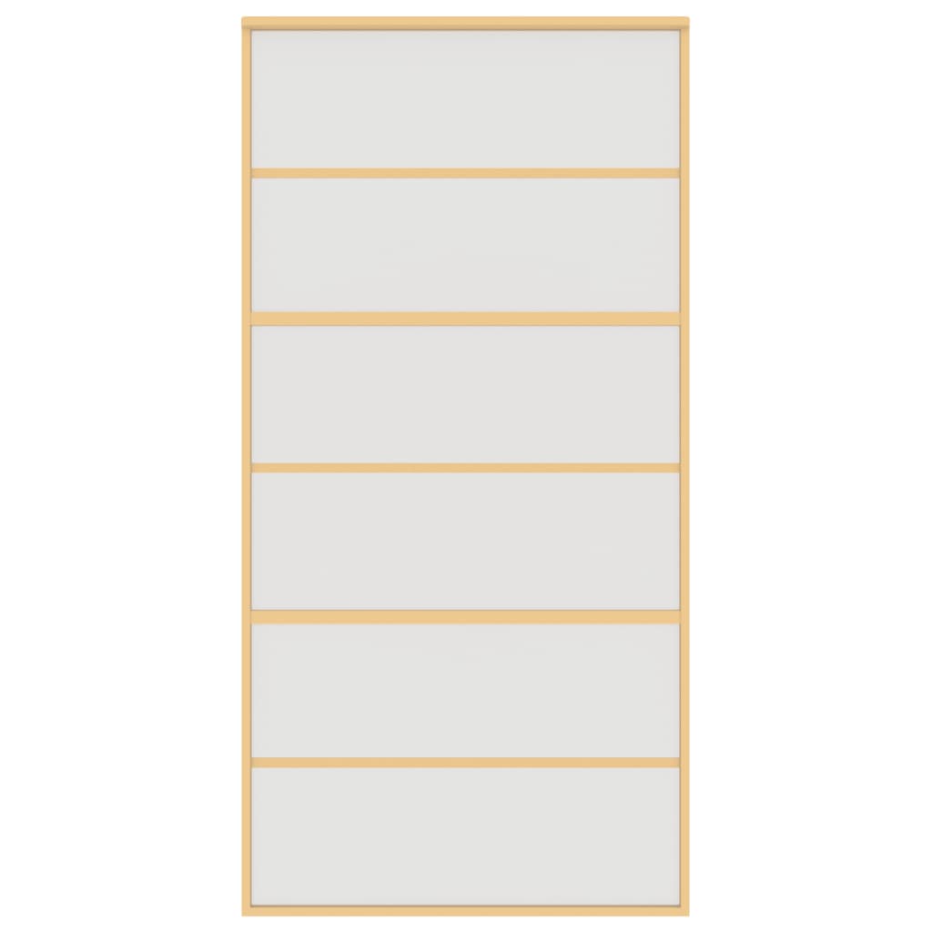vidaXL Ușă glisantă, auriu, 102,5x205 cm, sticlă ESG mată și aluminiu