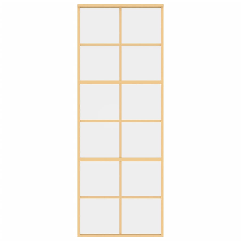 vidaXL Ușă glisantă auriu 76x205 cm sticlă ESG transparentă/aluminiu