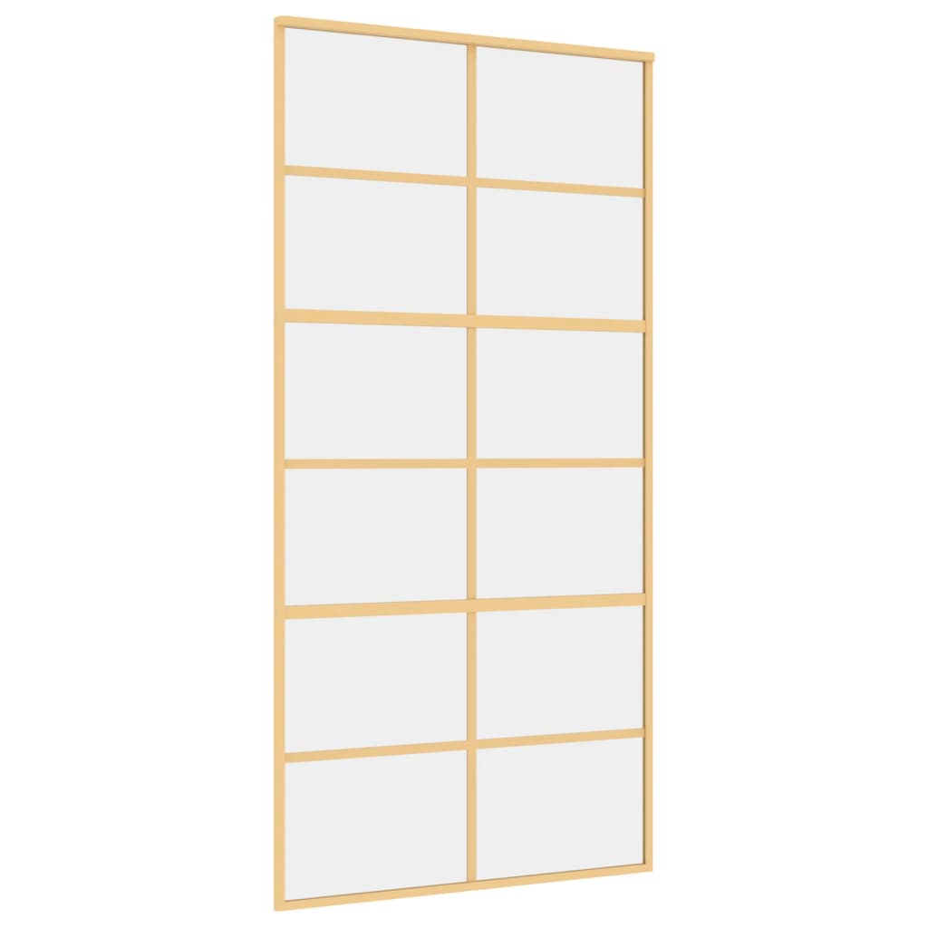 vidaXL Ușă glisantă, auriu, 102,5x205 cm, sticlă ESG mată și aluminiu