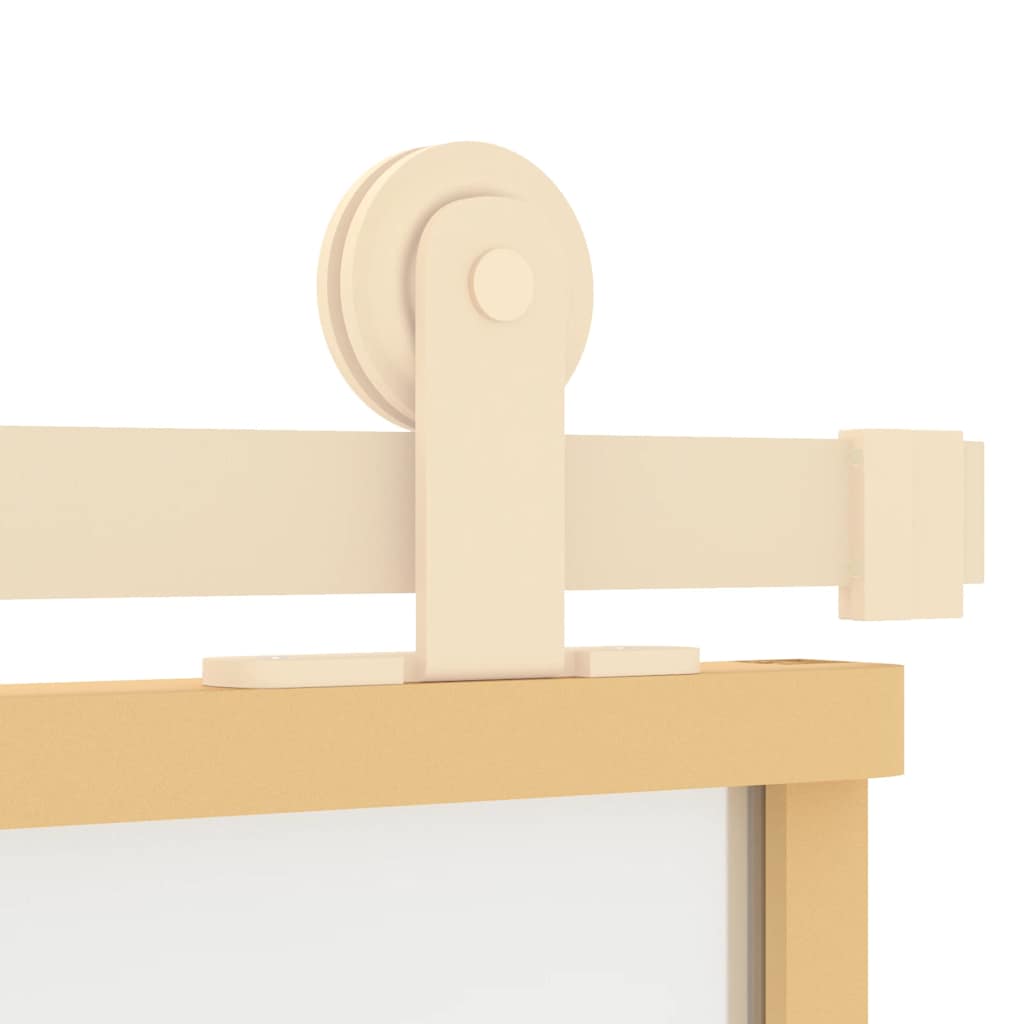 vidaXL Ușă glisantă, auriu, 76x205 cm, sticlă ESG mată și aluminiu