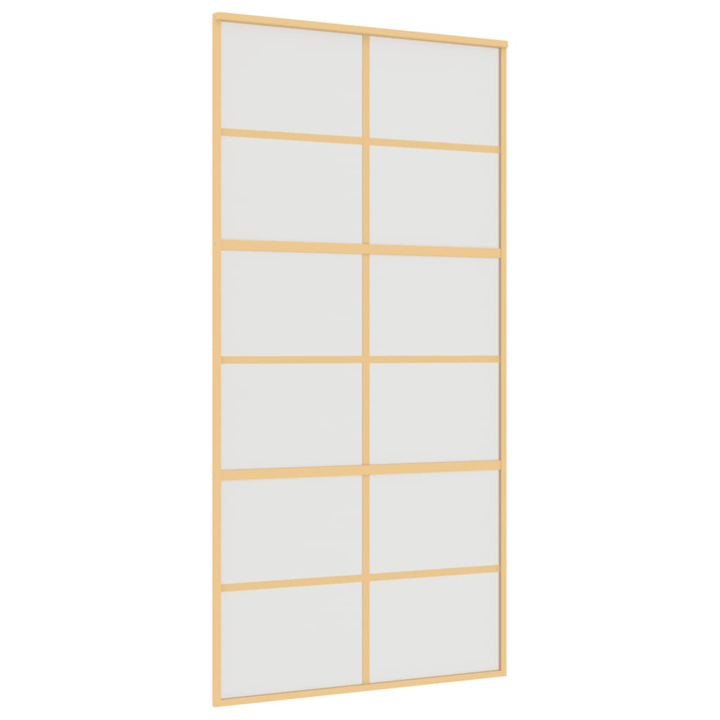 vidaXL Ușă glisantă, auriu, 102,5x205 cm, sticlă ESG mată și aluminiu