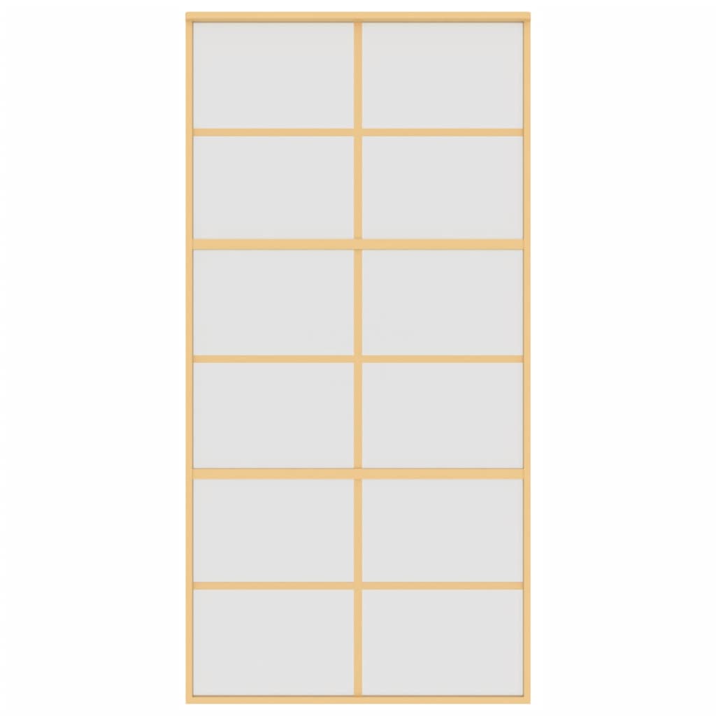 vidaXL Ușă glisantă, auriu, 102,5x205 cm, sticlă ESG mată și aluminiu