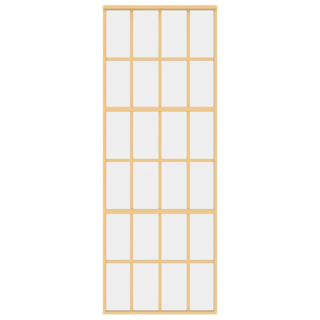 vidaXL Ușă glisantă auriu 76x205 cm sticlă ESG transparentă/aluminiu