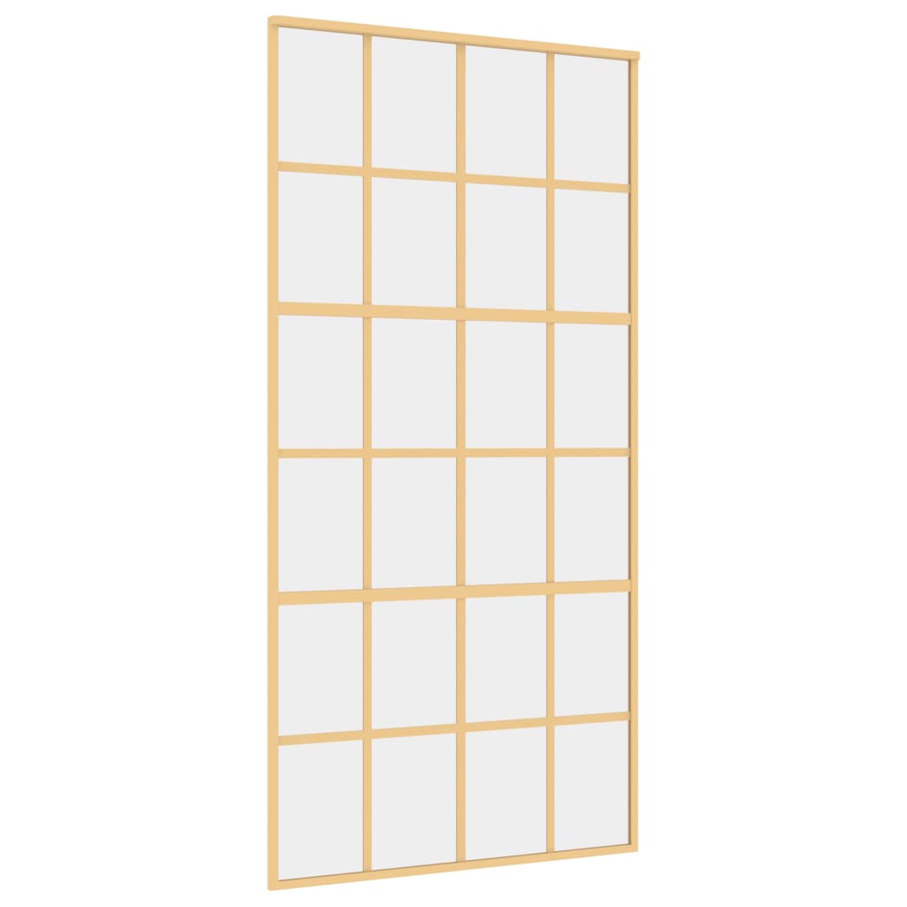 vidaXL Ușă glisantă, auriu, 102,5x205 cm, sticlă ESG mată și aluminiu