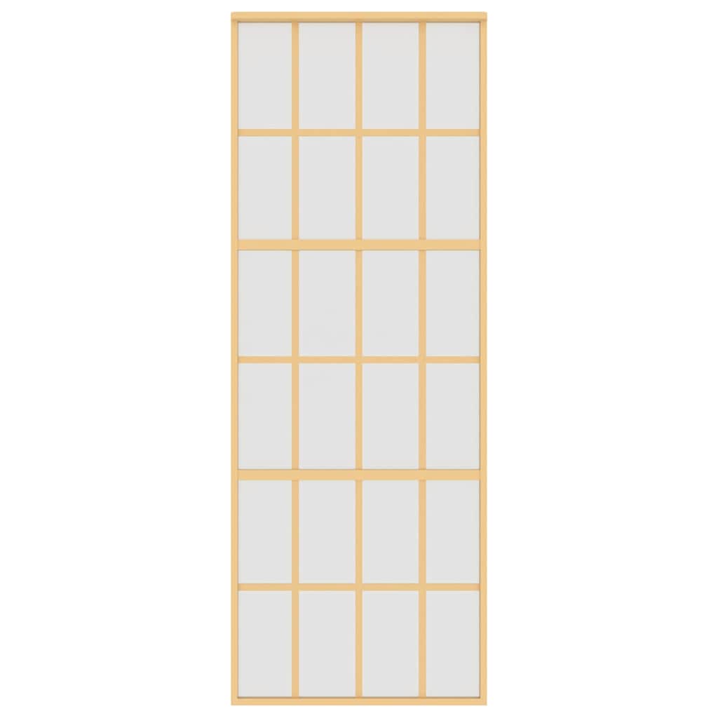 vidaXL Ușă glisantă, auriu, 76x205 cm, sticlă ESG mată și aluminiu
