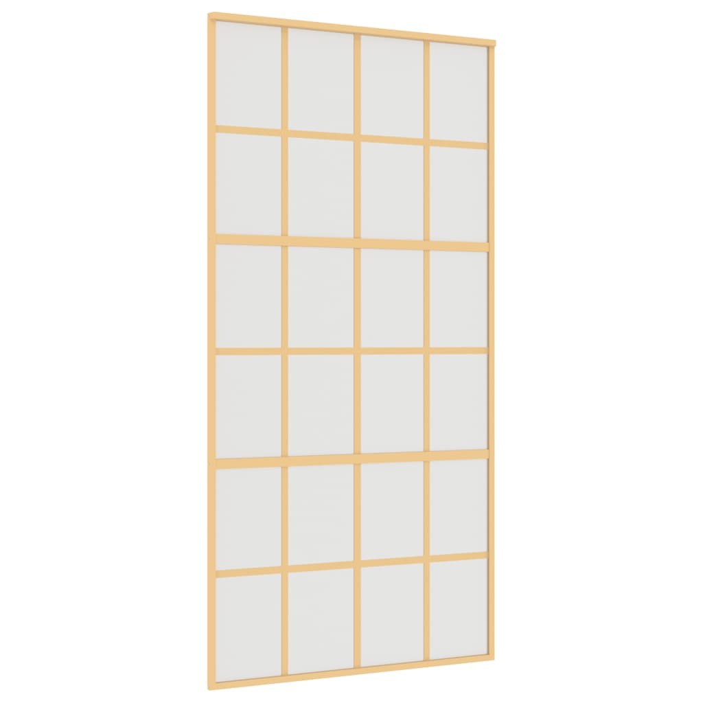 vidaXL Ușă glisantă, auriu, 102,5x205 cm, sticlă ESG mată și aluminiu
