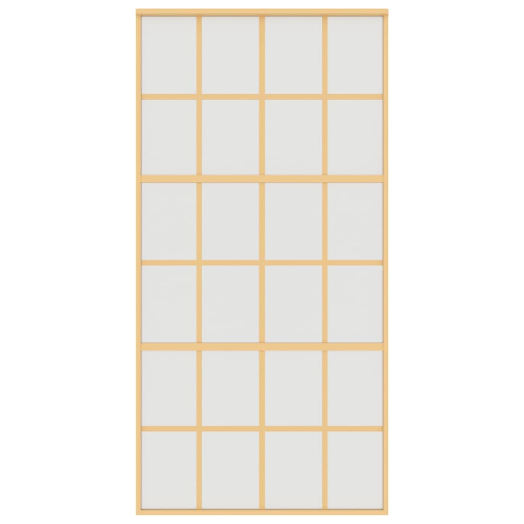 vidaXL Ușă glisantă, auriu, 102,5x205 cm, sticlă ESG mată și aluminiu