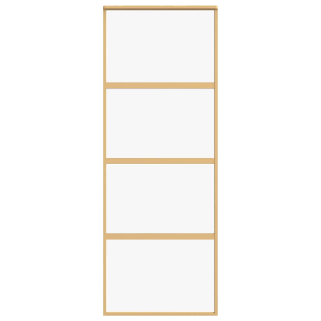 vidaXL Ușă glisantă auriu 76x205 cm sticlă ESG transparentă/aluminiu