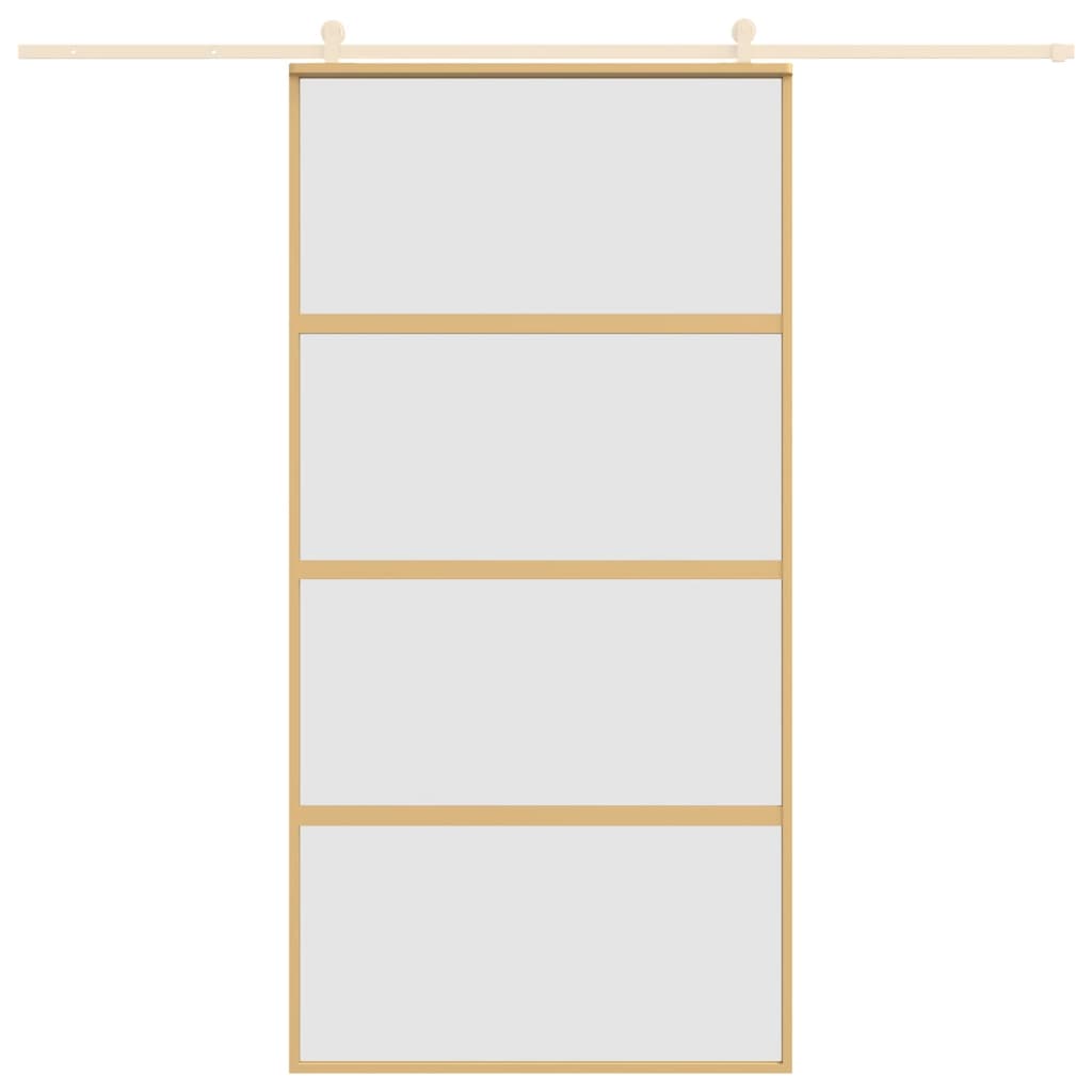 vidaXL Ușă glisantă, auriu, 102,5x205 cm, sticlă ESG mată și aluminiu vidaXL Ușă glisantă, auriu, 102,5x205 cm, sticlă ESG mată și aluminiu