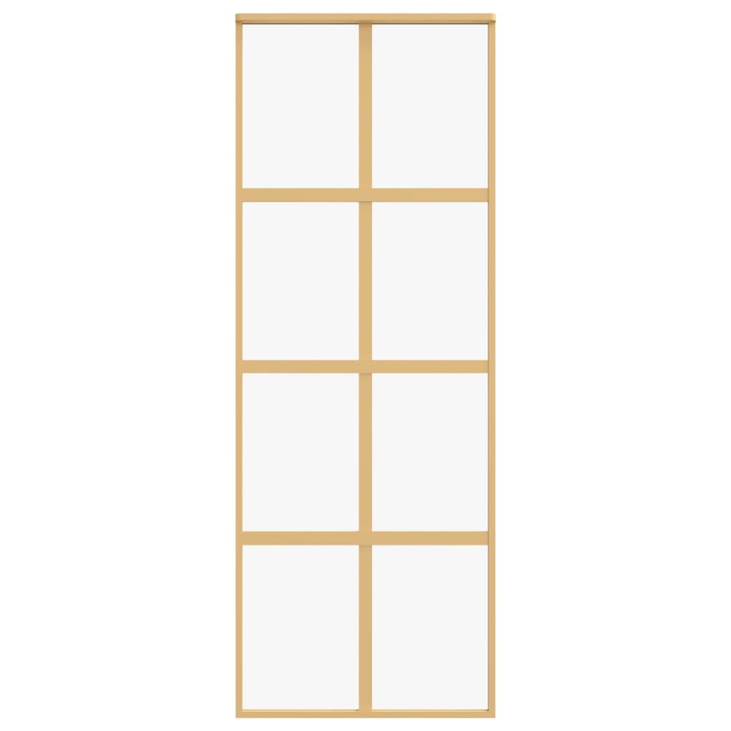 vidaXL Ușă glisantă auriu 76x205 cm sticlă ESG transparentă/aluminiu