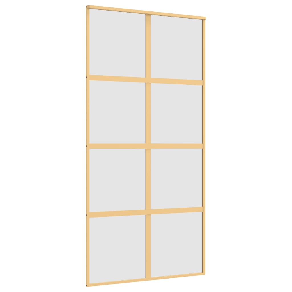 vidaXL Ușă glisantă, auriu, 102,5x205 cm, sticlă ESG mată și aluminiu