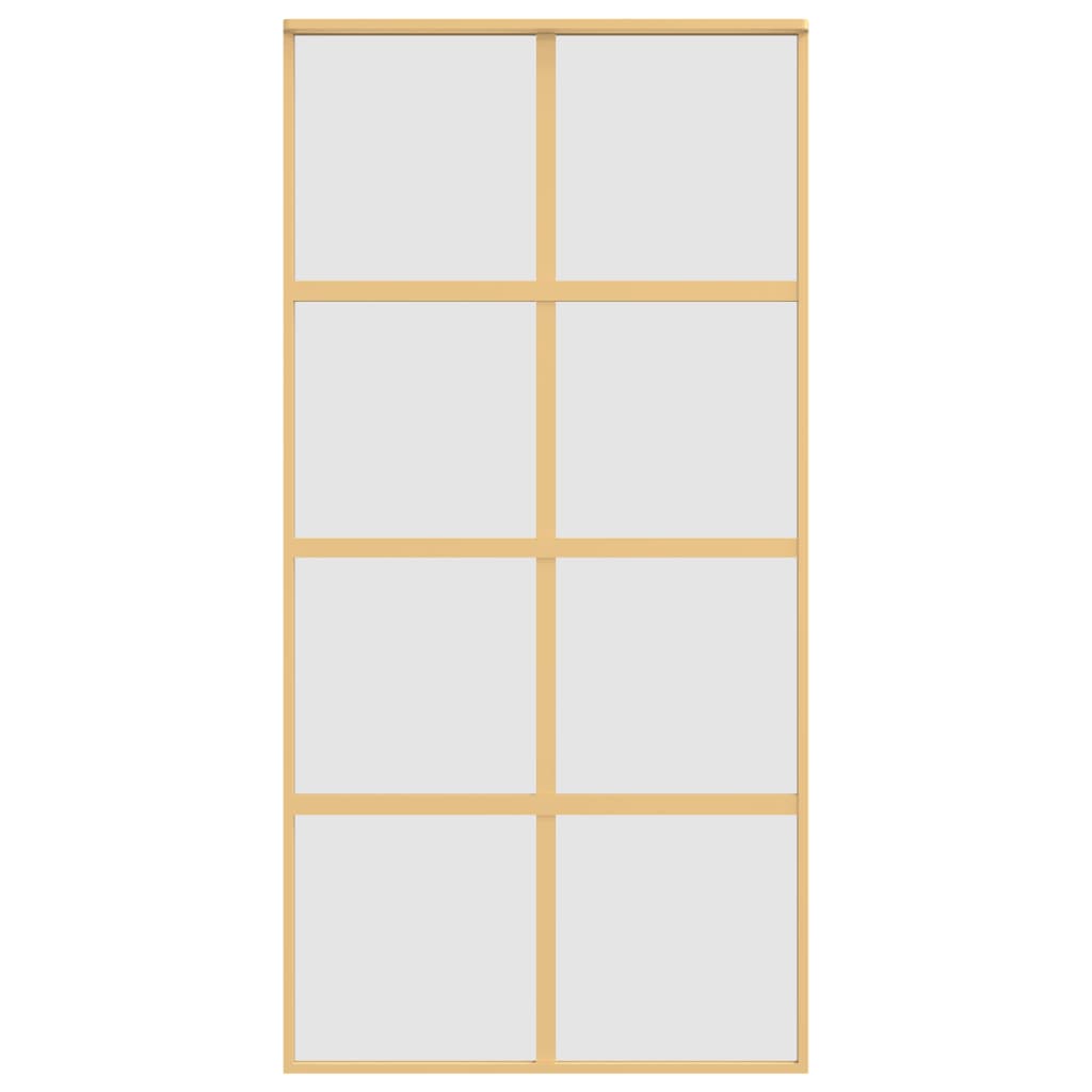 vidaXL Ușă glisantă, auriu, 102,5x205 cm, sticlă ESG mată și aluminiu
