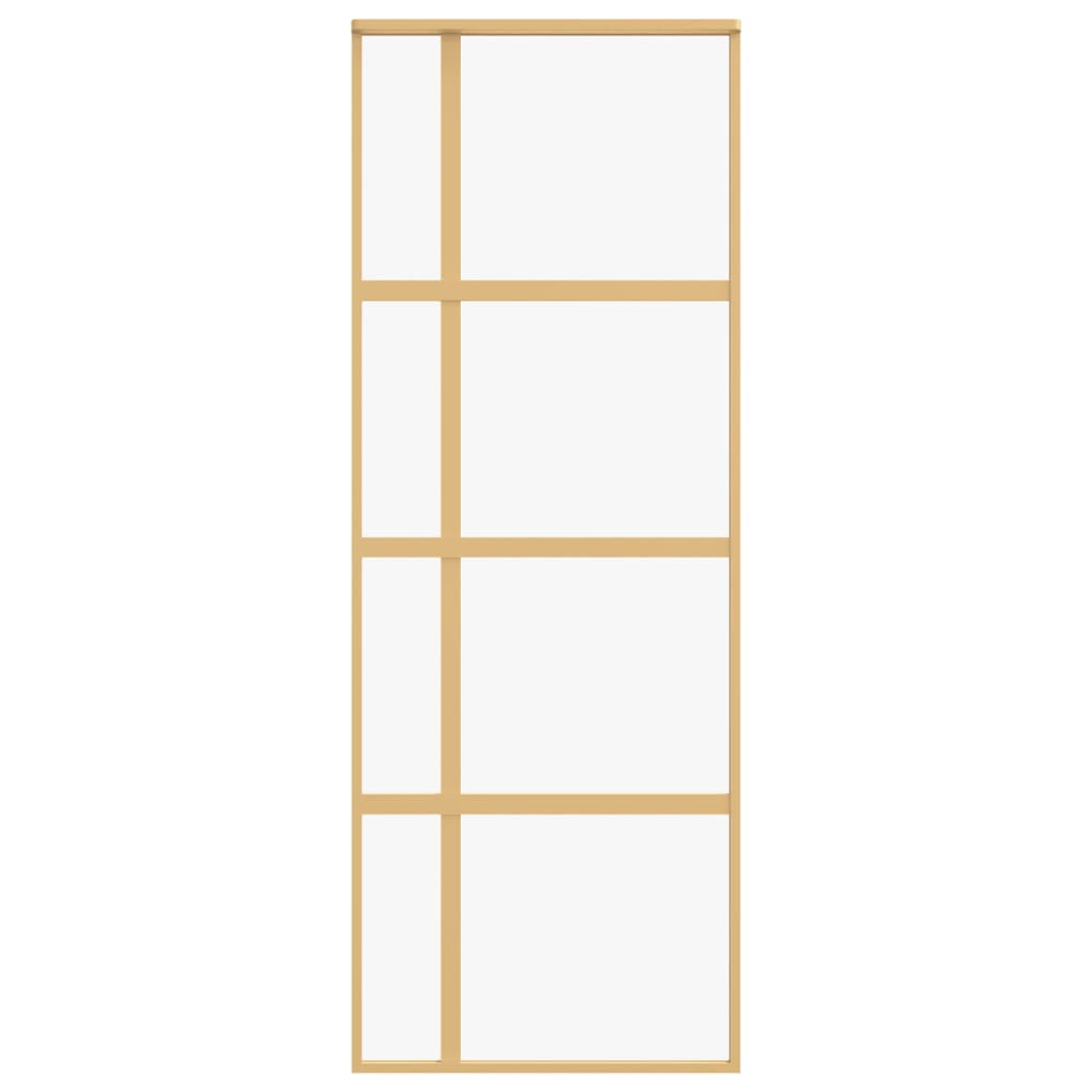 vidaXL Ușă glisantă auriu 76x205 cm sticlă ESG transparentă/aluminiu