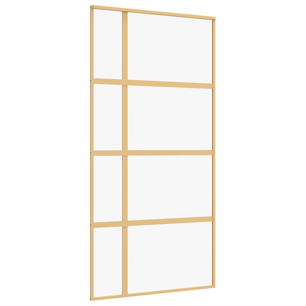 vidaXL Ușă glisantă, auriu, 102,5x205 cm, sticlă ESG mată și aluminiu