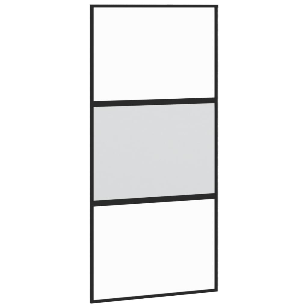 vidaXL Ușă glisantă, negru, 102,5x205 cm, sticlă securizată/aluminiu vidaXL Ușă glisantă, negru, 102,5x205 cm, sticlă securizată/aluminiu