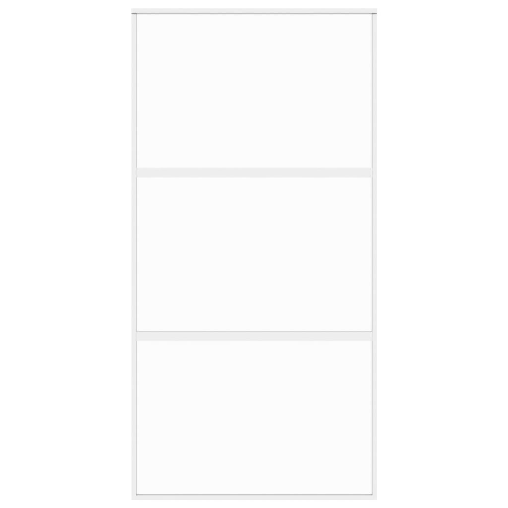 vidaXL Ușă glisantă, alb, 102,5x205 cm, sticlă securizată/aluminiu