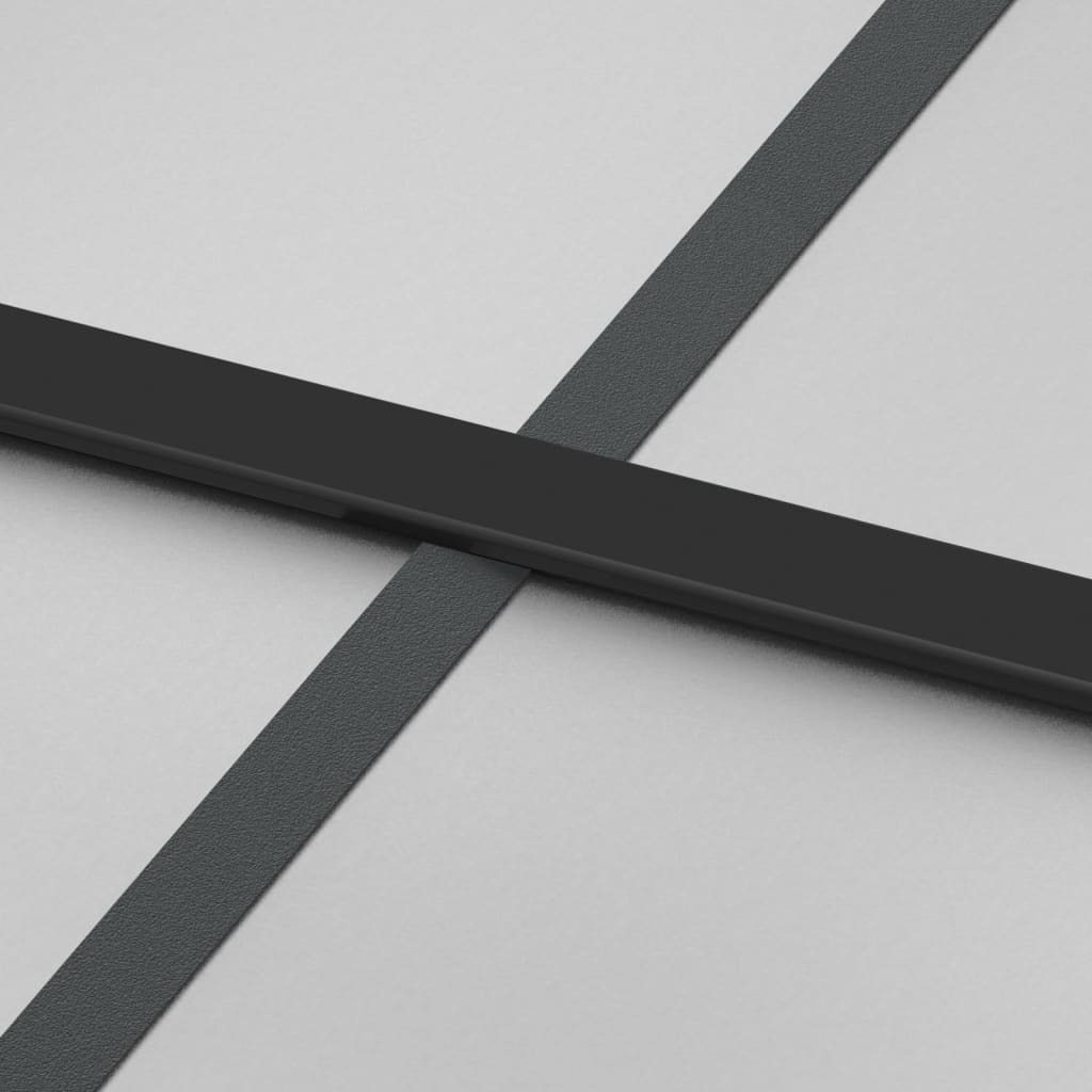 vidaXL Ușă glisantă, negru, 90x205 cm, sticlă securizată și aluminiu