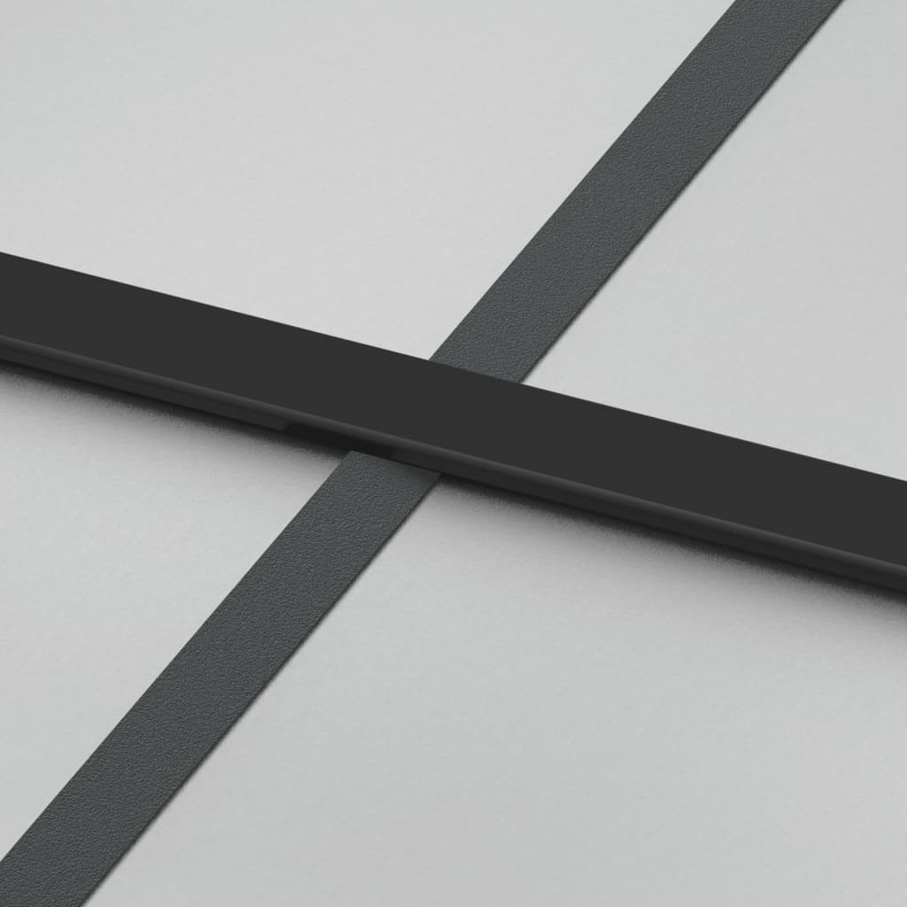 vidaXL Ușă glisantă, negru, 102,5x205 cm, sticlă securizată/aluminiu