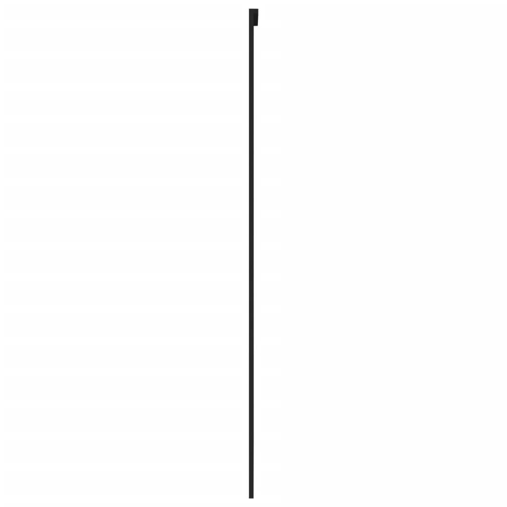 vidaXL Ușă glisantă, negru, 90x205 cm, sticlă securizată și aluminiu