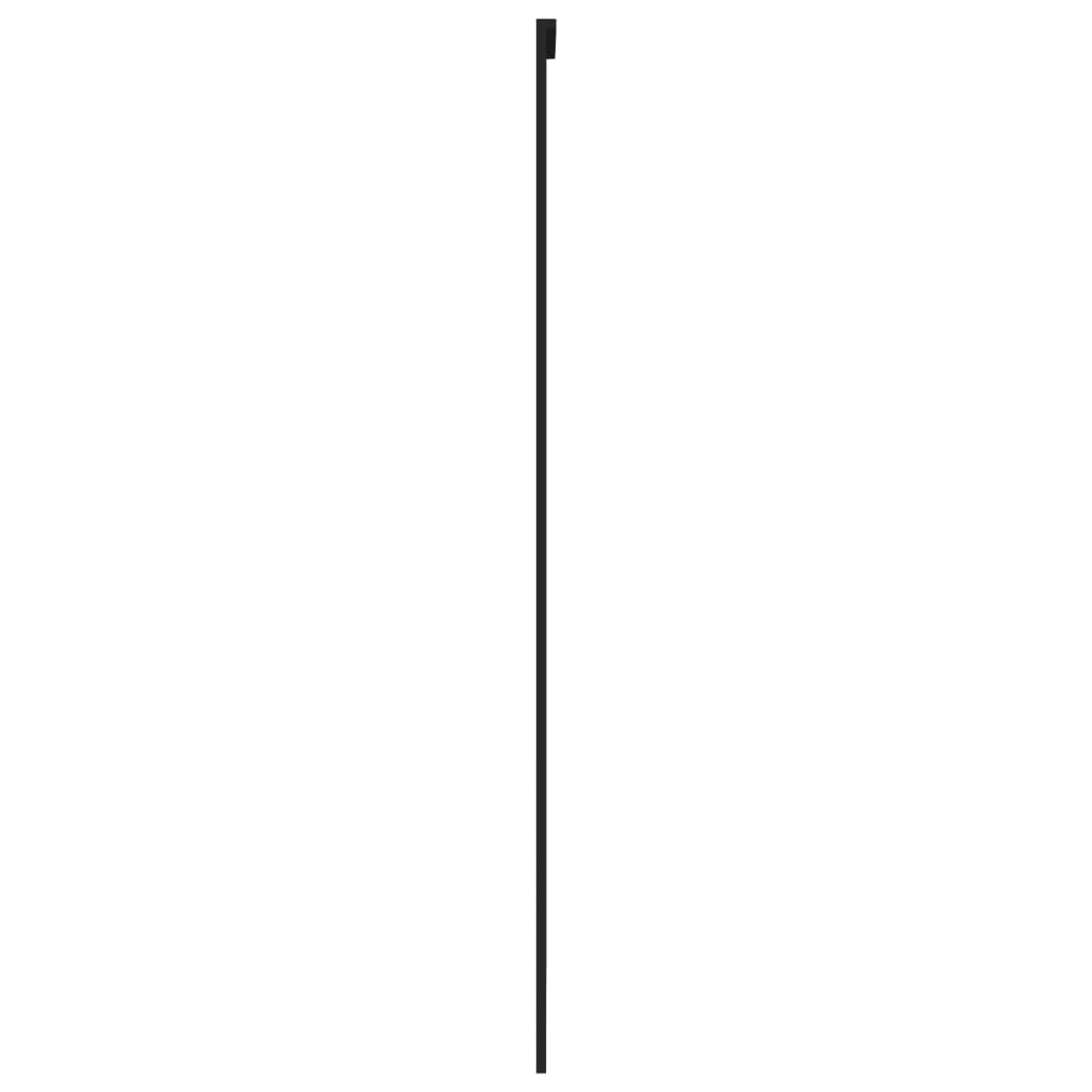 vidaXL Ușă glisantă, negru, 102,5x205 cm, sticlă securizată/aluminiu