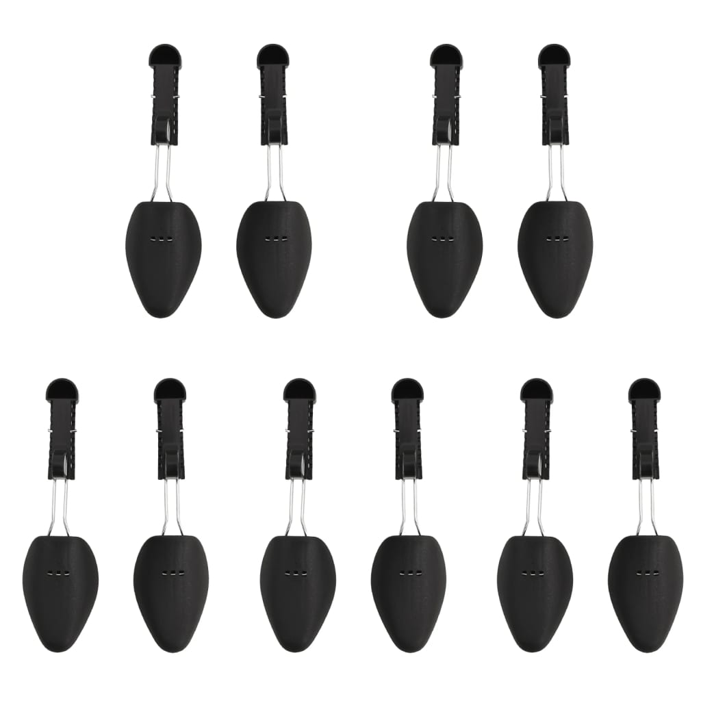 vidaXL Calapoade de pantofi, 5 perechi, negru, EU 35-38, plastic vidaXL Calapoade de pantofi, 5 perechi, negru, EU 35-38, plastic