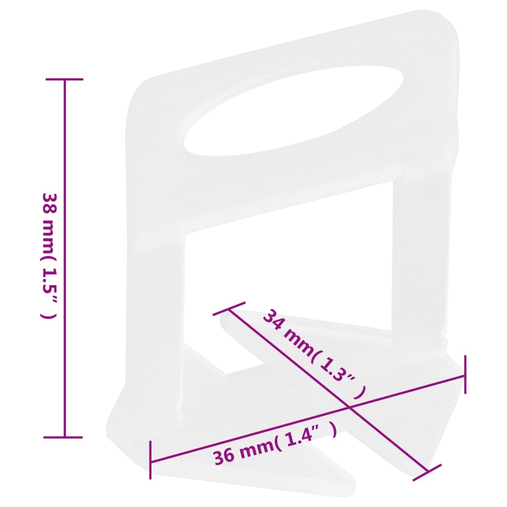 vidaXL Cleme de nivelare a plăcilor 1000 buc 1,5 mm vidaXL Cleme de nivelare a plăcilor 1000 buc 1,5 mm