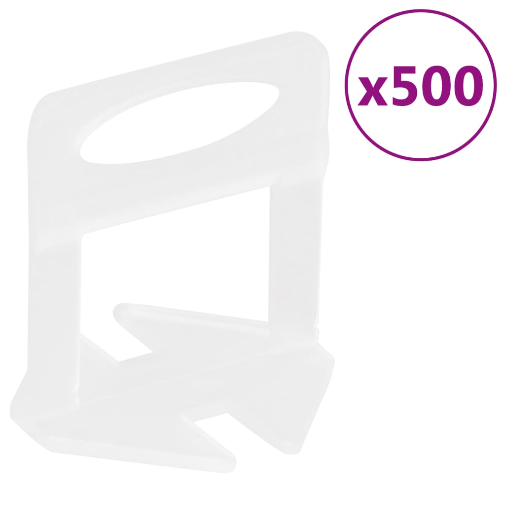 vidaXL Sistem de nivelare a plăcilor, 250 pene, 500 cleme, 1 mm vidaXL Sistem de nivelare a plăcilor, 250 pene, 500 cleme, 1 mm