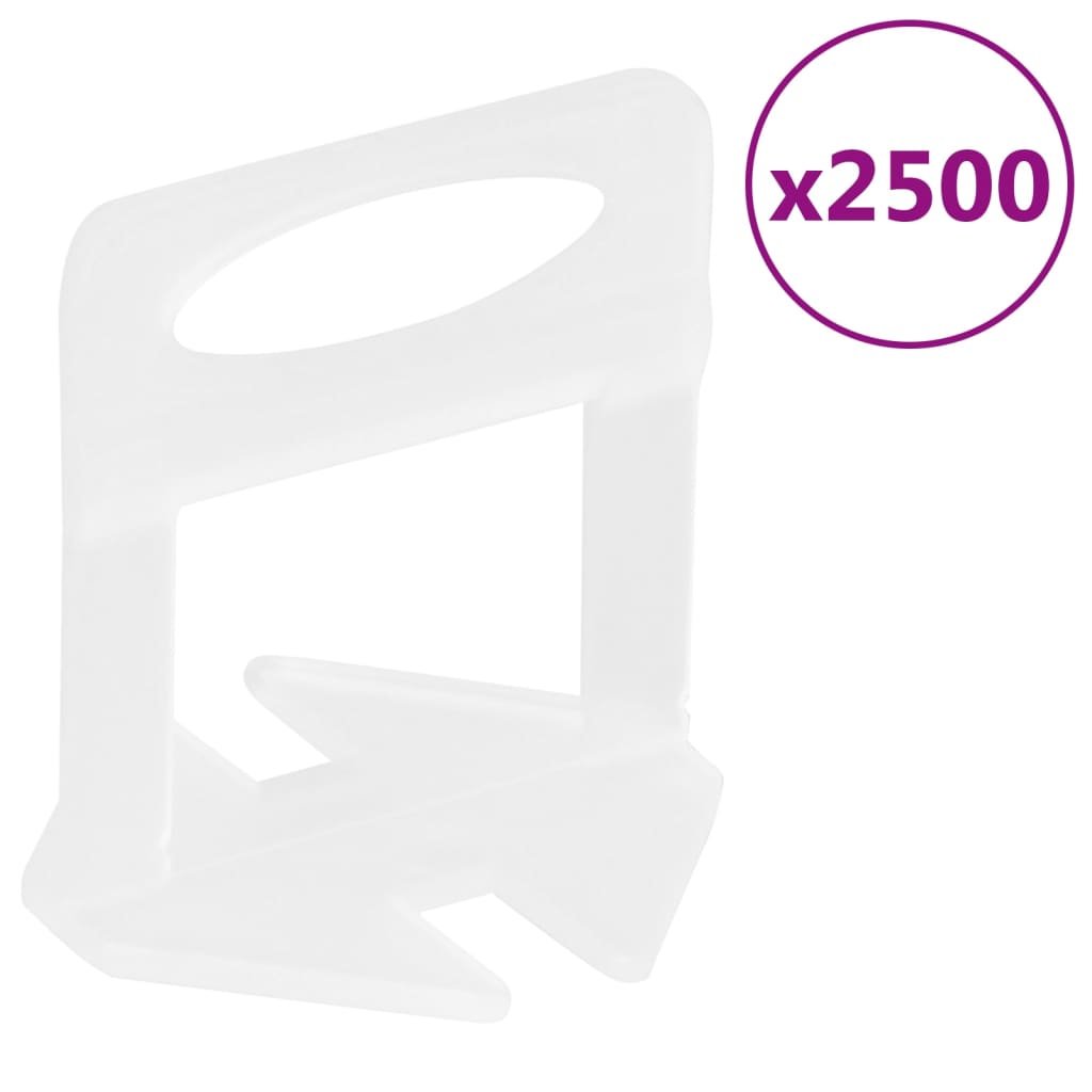 vidaXL Sistem de nivelare a plăcilor, 500 pene, 2500 cleme, 1 mm vidaXL Sistem de nivelare a plăcilor, 500 pene, 2500 cleme, 1 mm