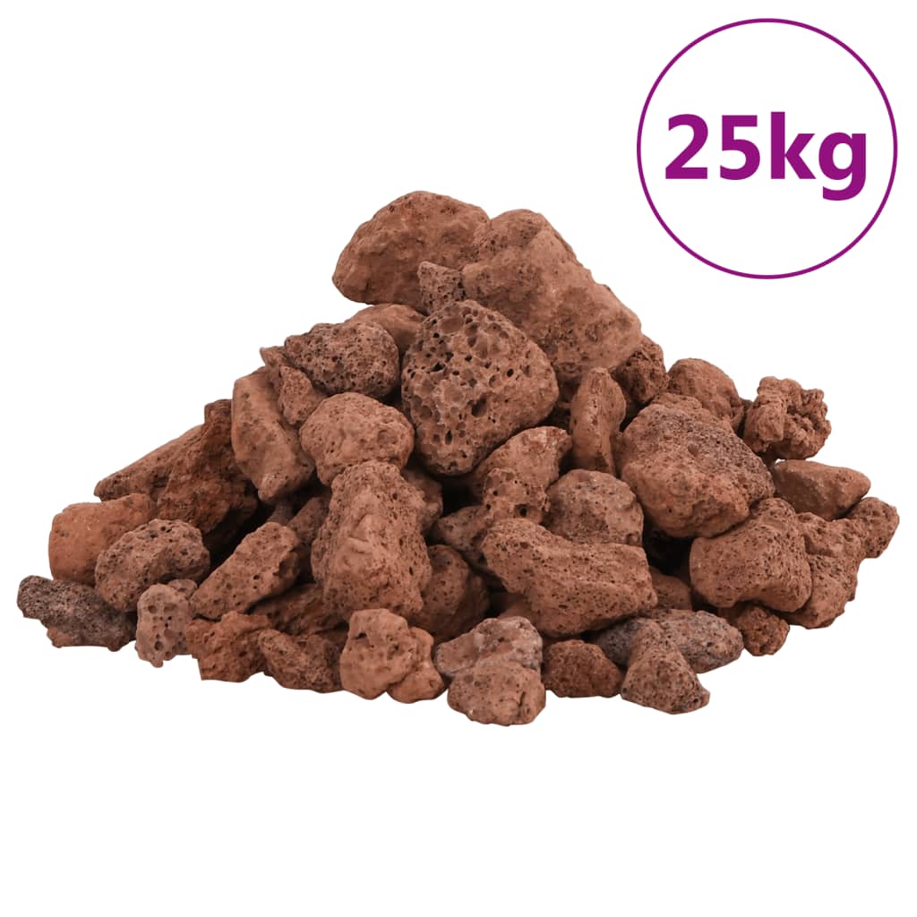 vidaXL Roci vulcanice, 25 kg, roșu, 1-2 cm vidaXL Roci vulcanice, 25 kg, roșu, 1-2 cm
