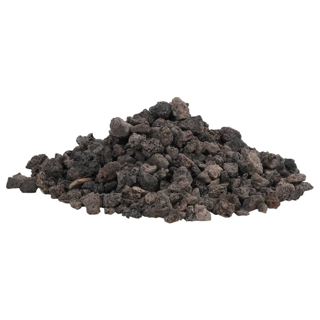 vidaXL Roci vulcanice, 25 kg, negru, 1-2 cm