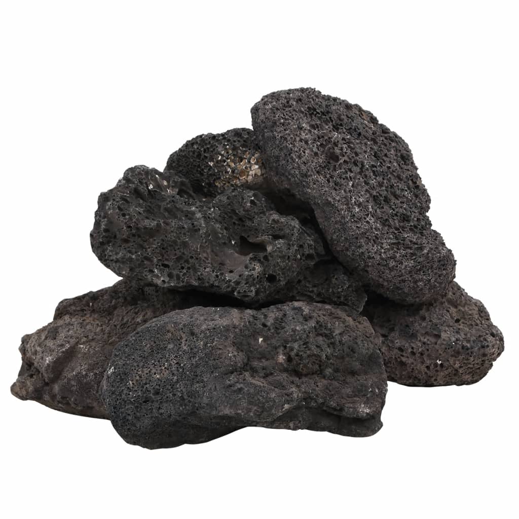 vidaXL Roci vulcanice, 10 kg, negru, 10-30 cm vidaXL Roci vulcanice, 10 kg, negru, 10-30 cm