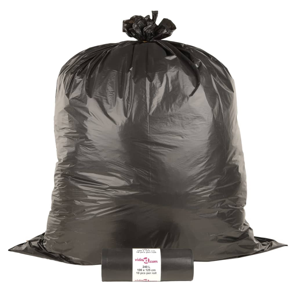 vidaXL Saci de gunoi 150 buc. negru 240 L vidaXL Saci de gunoi 150 buc. negru 240 L