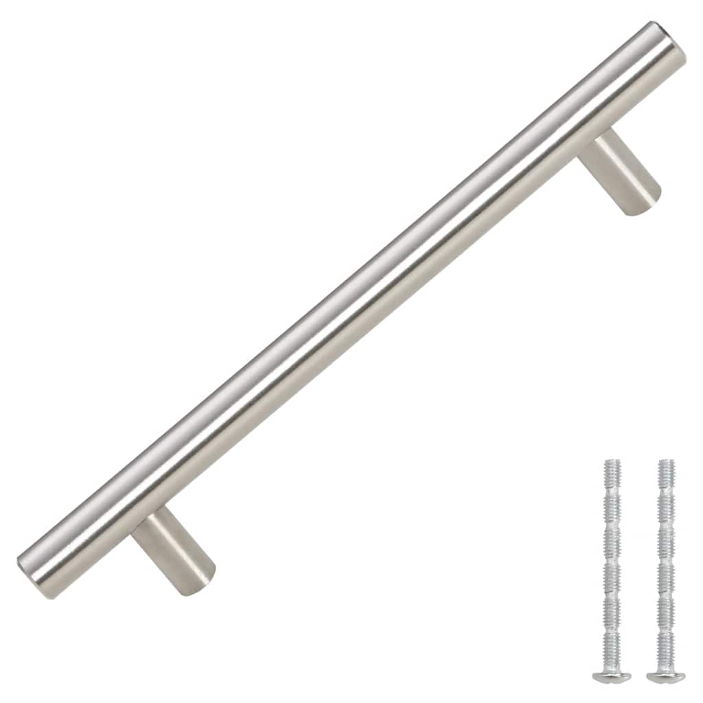 vidaXL Mânere de dulap, 10 buc., argintiu, 128 mm, oțel inoxidabil vidaXL Mânere de dulap, 10 buc., argintiu, 128 mm, oțel inoxidabil