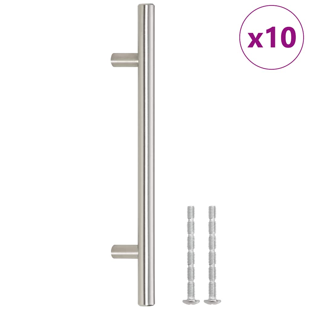 vidaXL Mânere de dulap, 10 buc., argintiu, 160 mm, oțel inoxidabil vidaXL Mânere de dulap, 10 buc., argintiu, 160 mm, oțel inoxidabil