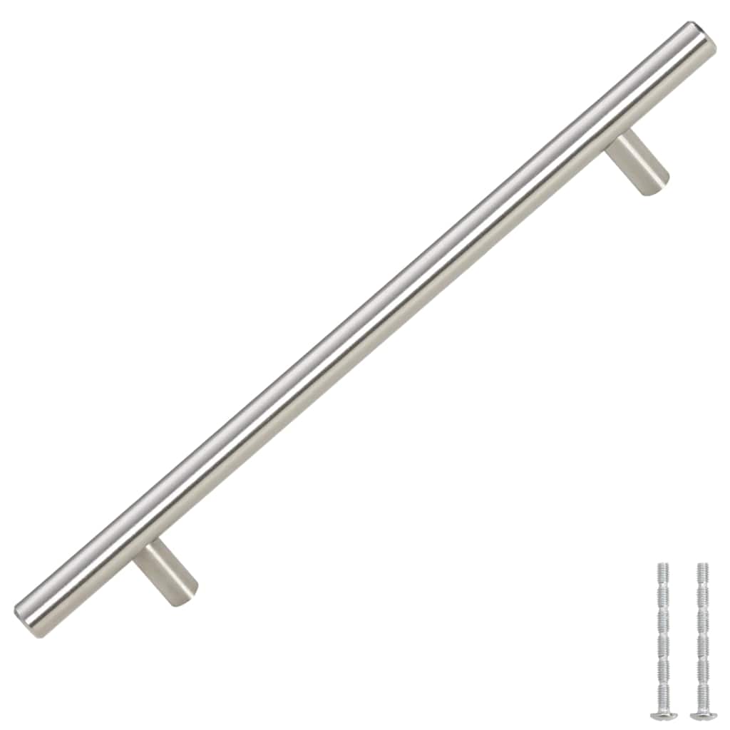 vidaXL Mânere de dulap, 5 buc., argintiu, 192 mm, oțel inoxidabil vidaXL Mânere de dulap, 5 buc., argintiu, 192 mm, oțel inoxidabil